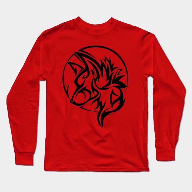 Wolf Tribal Long Sleeve T-Shirt by AVEandLIA
